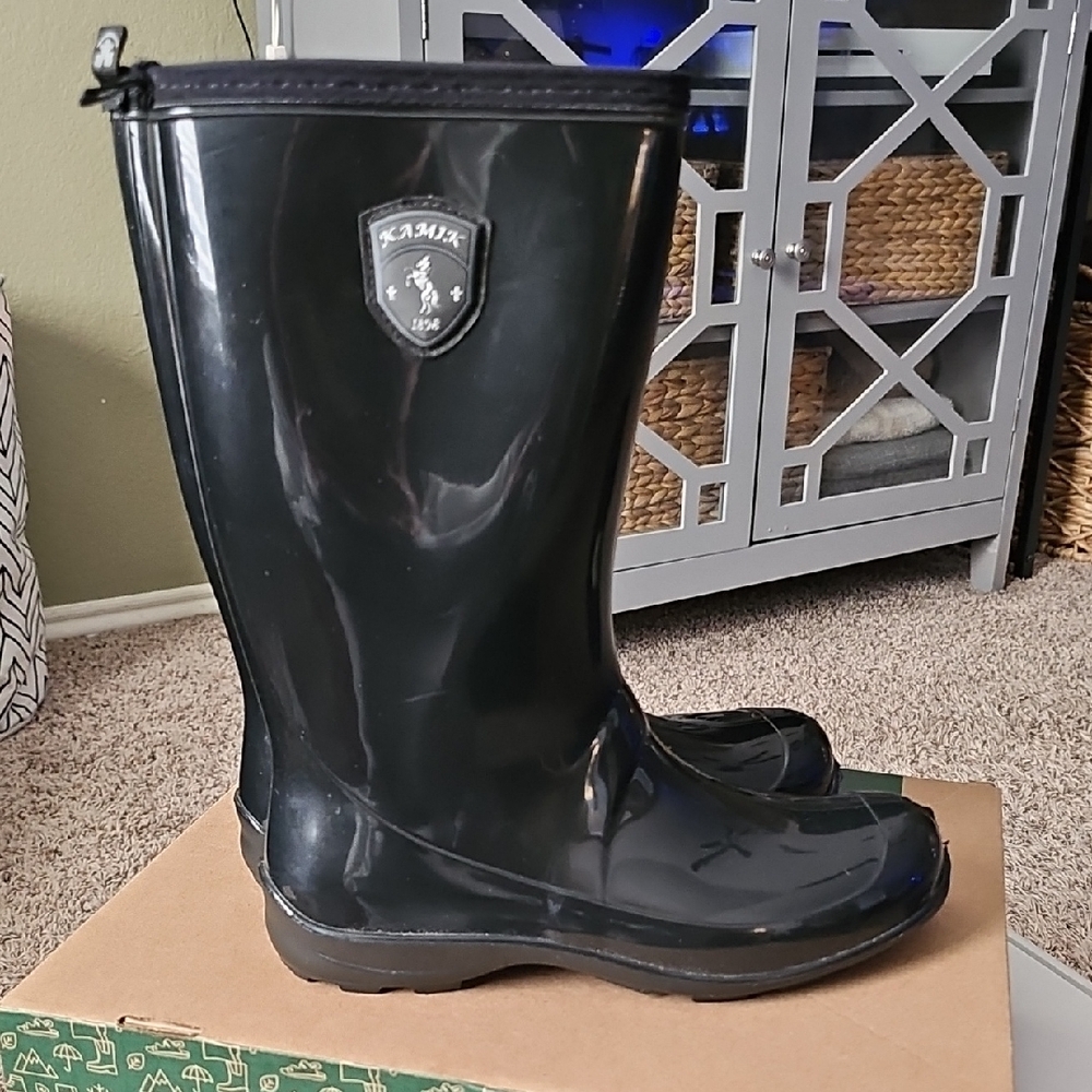 Kamik Womens Marina Waterproof Mid-calf Rain/Snow Boots, Size 9 - Picture 3 of 7